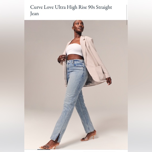 Curve Love Ultra High Rise 90s Straight Jean - Size 26, Light with Vent - Picture 2 of 5